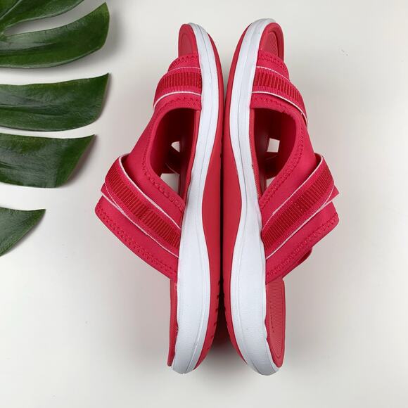 Lands End Sandals Water Resistant Pink Slides Comfort Slip On Women's 9 - Picture 8 of 9